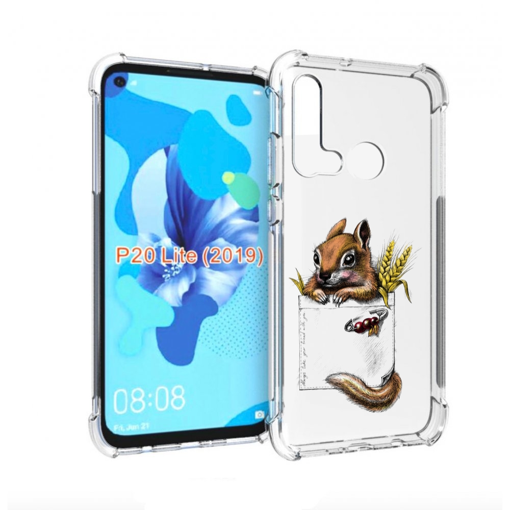 

Чехол бампер MyPads Белочка для Huawei P20 Lite (2019), Прозрачный, Tocco