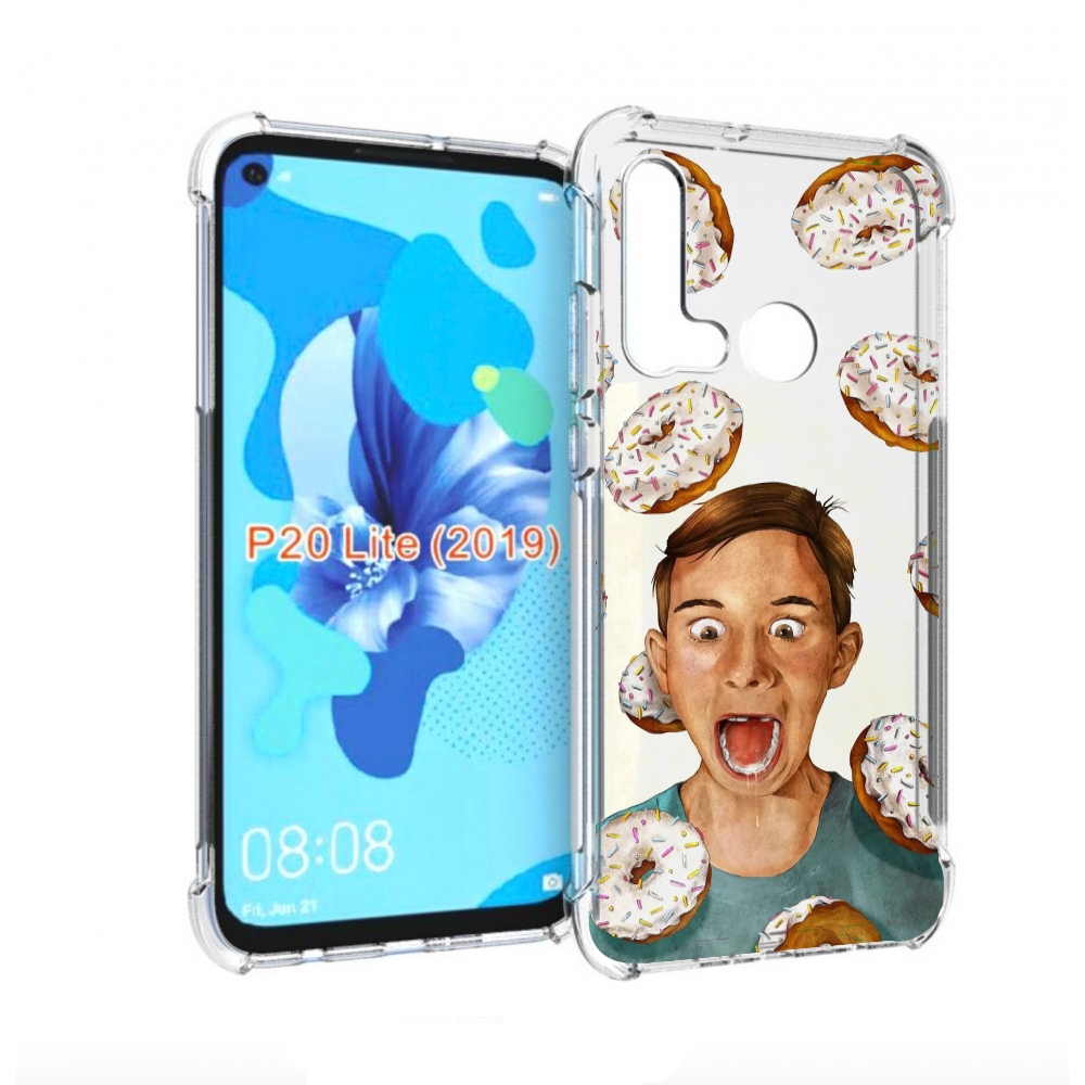 

Чехол бампер MyPads Бешенные-пончики для Huawei P20 Lite (2019), Прозрачный, Tocco