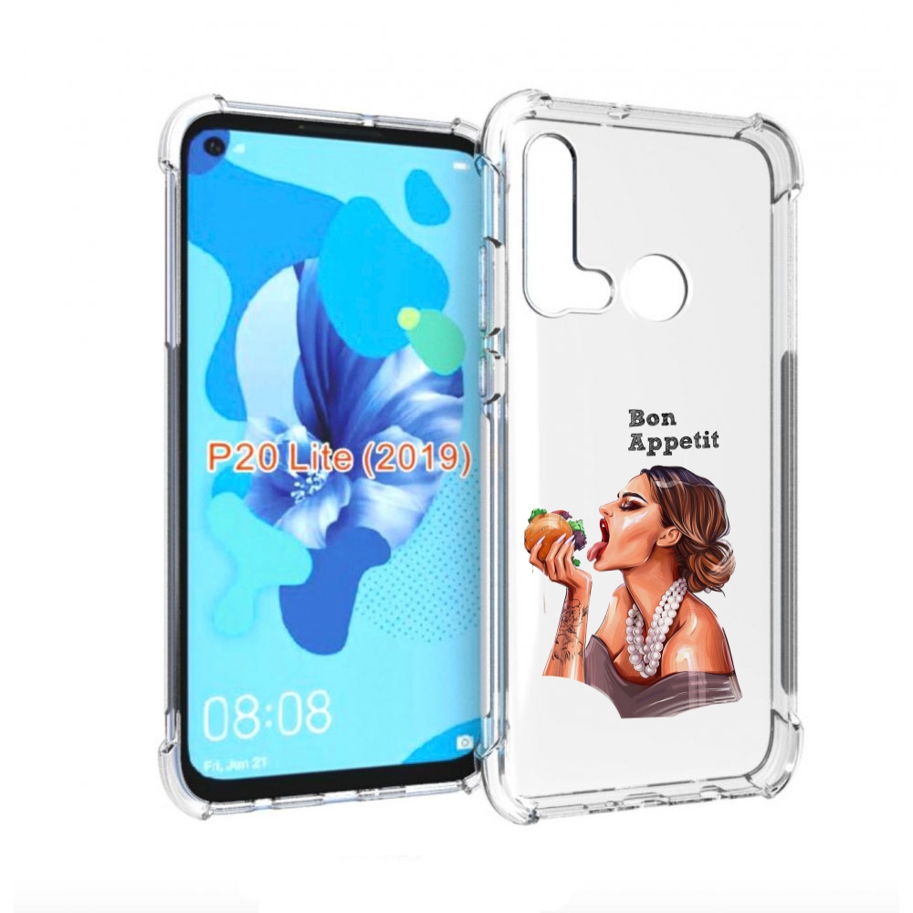 

Чехол бампер MyPads Бон-аппетит для Huawei P20 Lite (2019), Прозрачный, Tocco