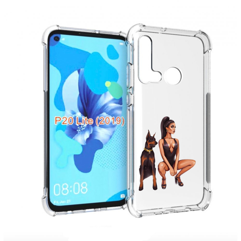 

Чехол бампер MyPads Борзая-девушка для Huawei P20 Lite (2019), Прозрачный, Tocco