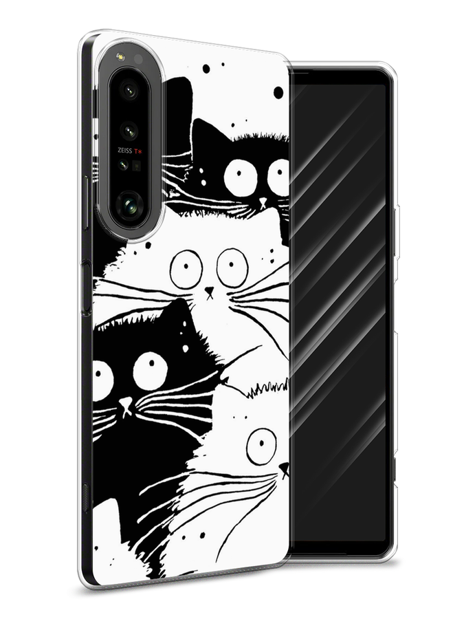 

Чехол Awog на Sony Xperia 1 IV "Коты черно-белые", Разноцветный, 55150-2