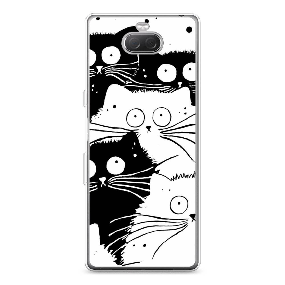 

Силиконовый чехол "Коты черно-белые" на Sony Xperia 10 Plus, 54150-2