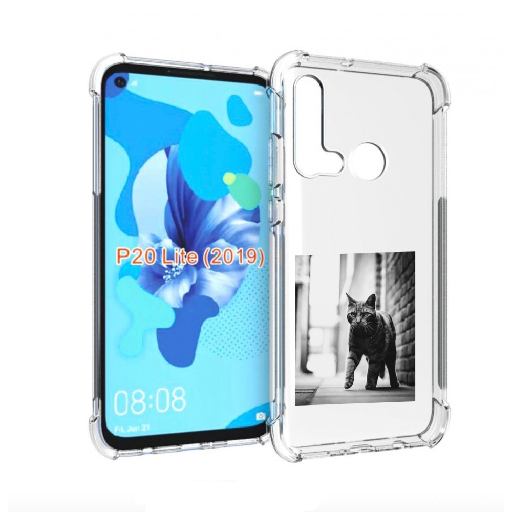 

Чехол бампер MyPads Важный-кот для Huawei P20 Lite (2019), Прозрачный, Tocco