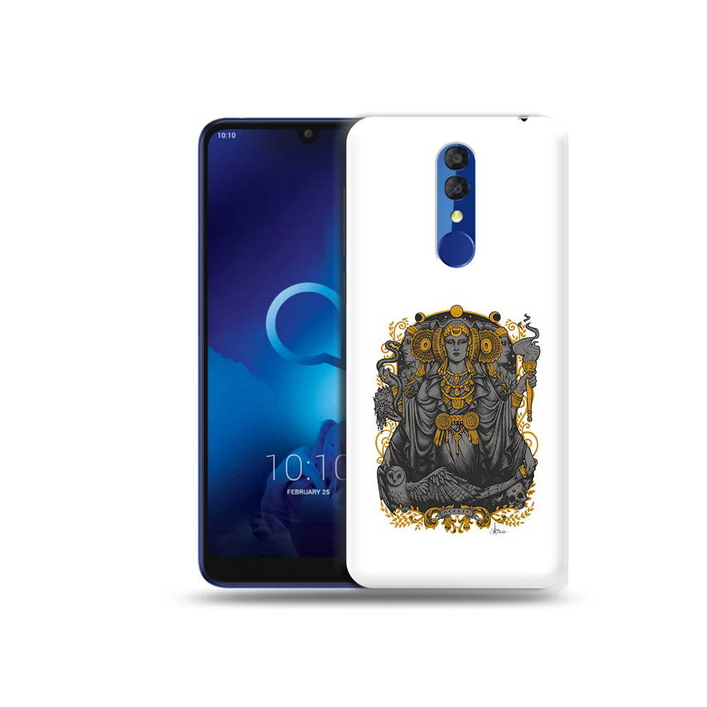 

Чехол MyPads Tocco для Alcatel 3L 5039D (2019) божество с золотыми элементами, Прозрачный, Tocco