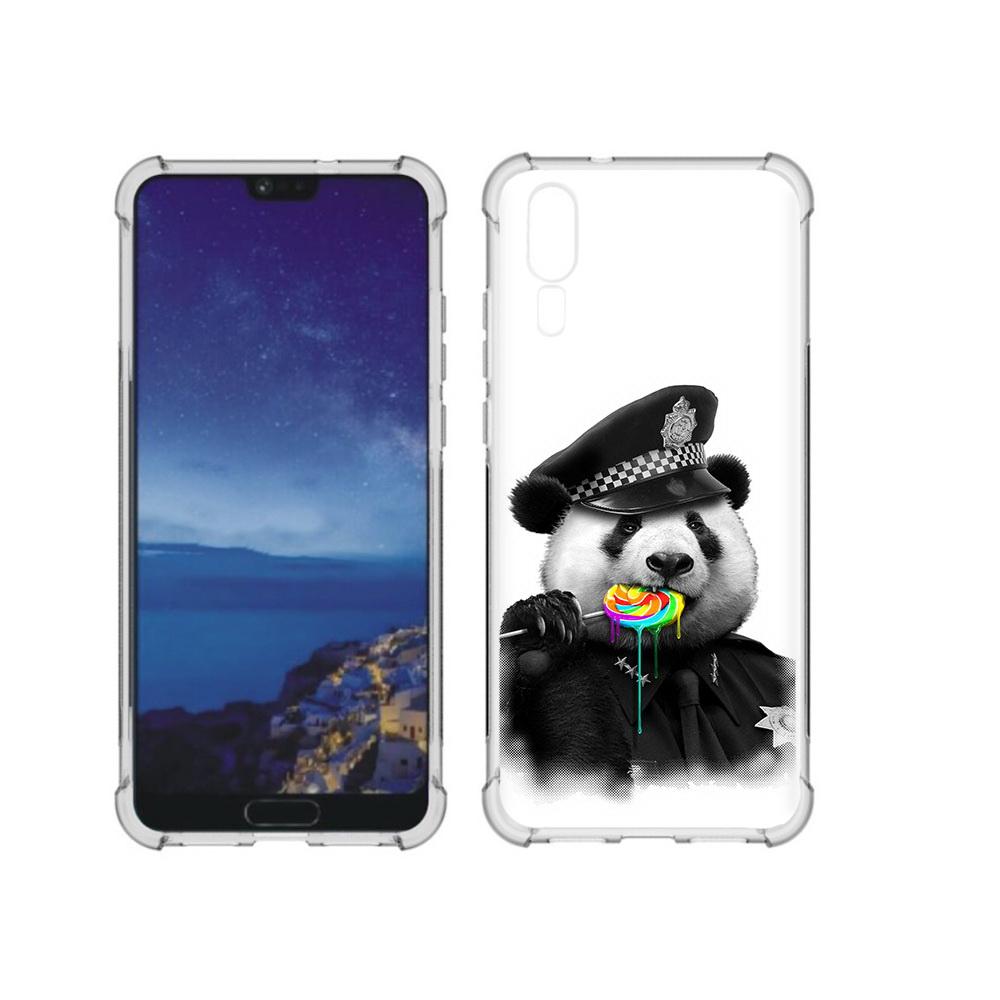 Чехол MyPads Tocco для Huawei P20 Панда полиция (PT108006.52.130)