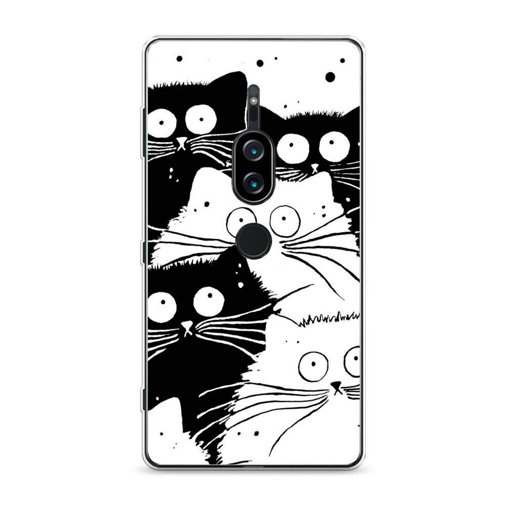 

Силиконовый чехол "Коты черно-белые" на Sony Xperia XZ2 Premium, 53350-2