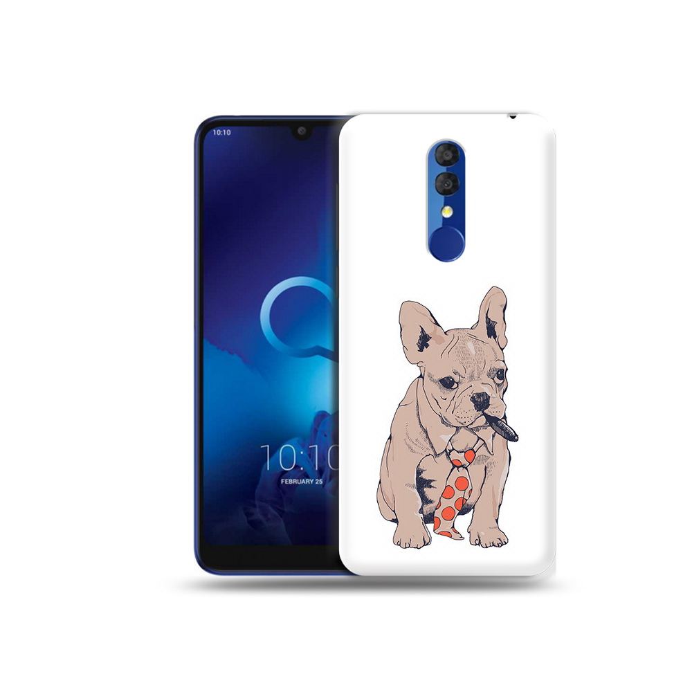 

Чехол MyPads Tocco для Alcatel 3L 5039D (2019) бульдог с сигарой (PT227139.667.250), Прозрачный, Tocco