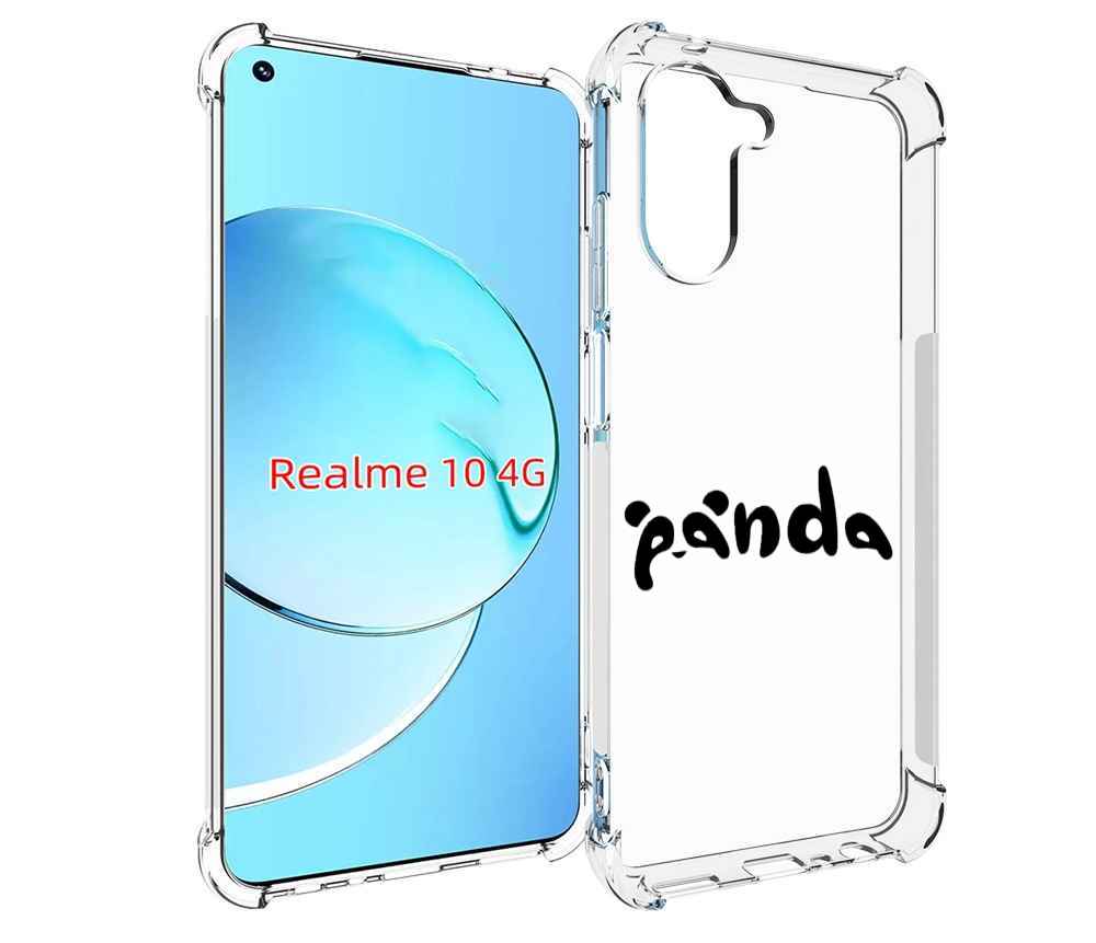 

Чехол MyPads панда надпись для Realme 10, Прозрачный, Tocco