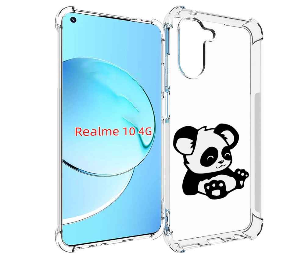 

Чехол MyPads панда-детеныш детский для Realme 10, Прозрачный, Tocco