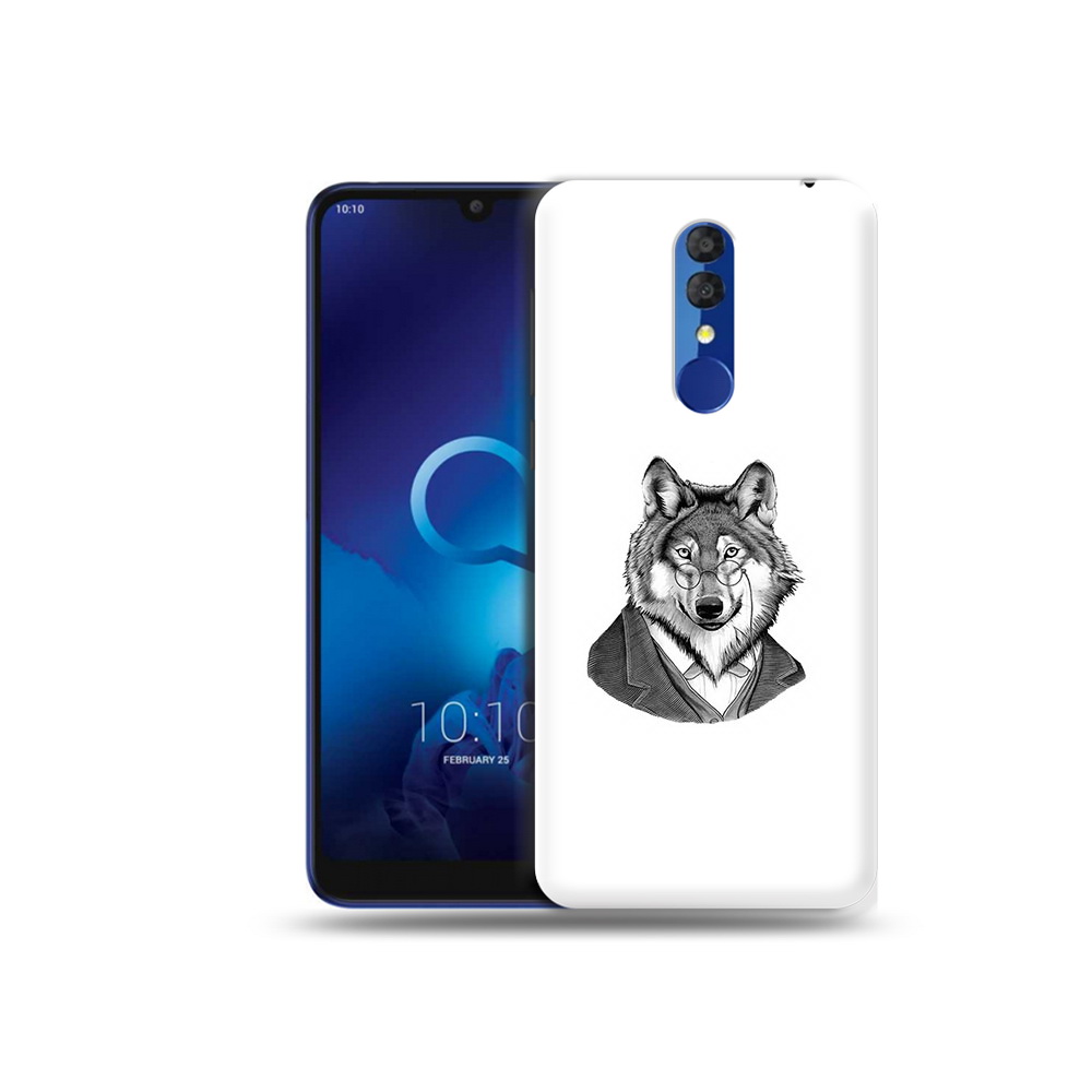 Чехол MyPads Tocco для Alcatel 3L 5039D (2019) волк в пиджаке (PT227139.667.266)