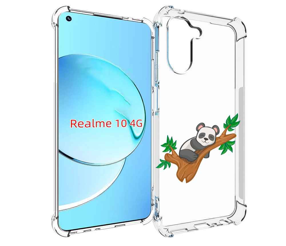 

Чехол MyPads панда-на-деревце для Realme 10, Прозрачный, Tocco