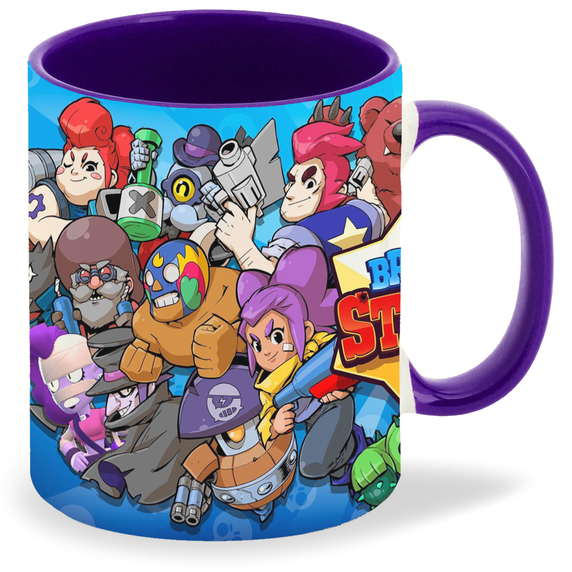 

Кружка фиолетовая CoolPodarok Brawl Stars все герои Браво старс