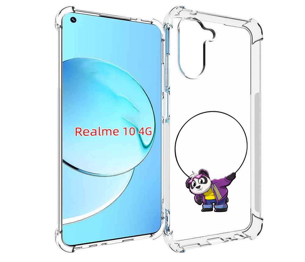 

Чехол MyPads панда-с-обручем для Realme 10, Прозрачный, Tocco