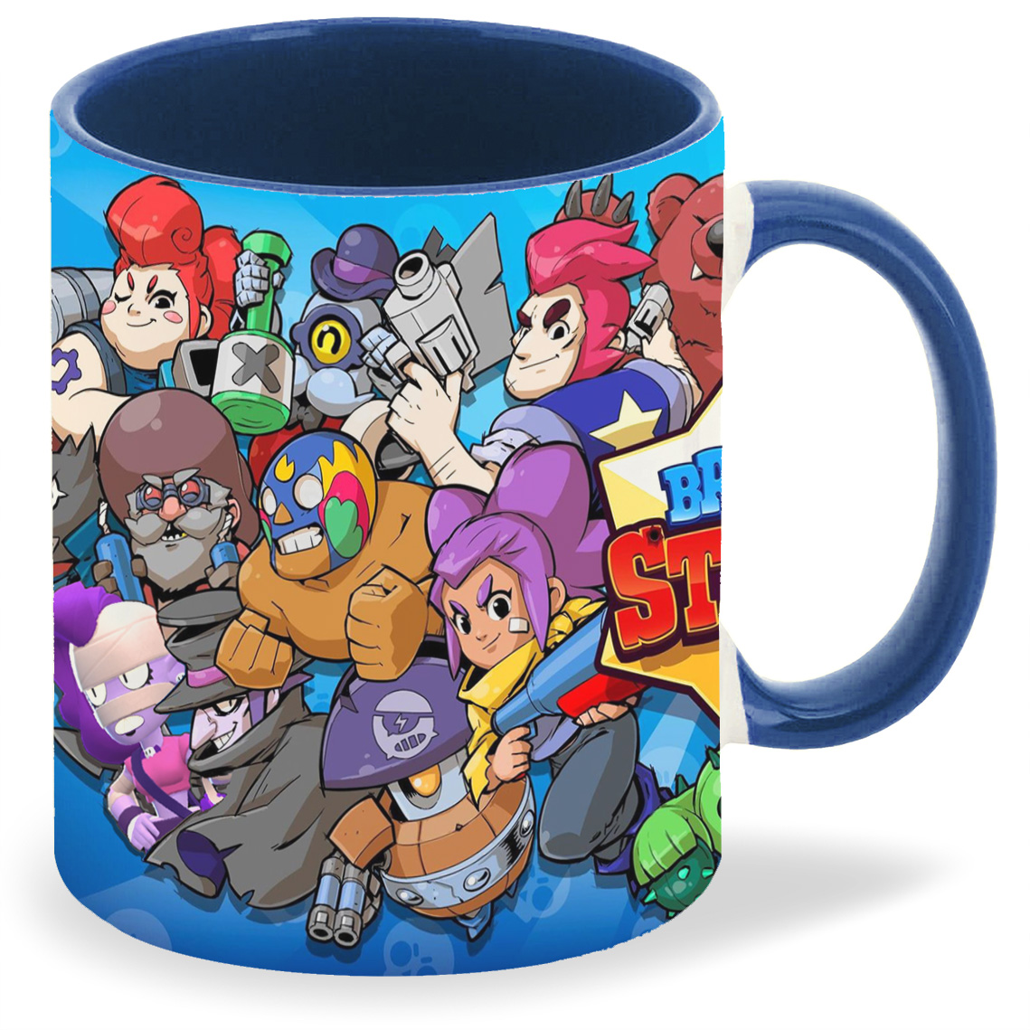 

Кружка лазурная CoolPodarok Brawl Stars все герои Браво старс