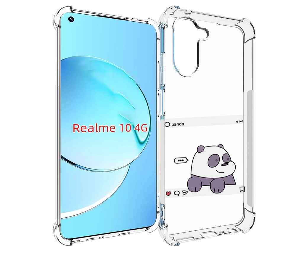 

Чехол MyPads пандочка-фотка для Realme 10, Прозрачный, Tocco