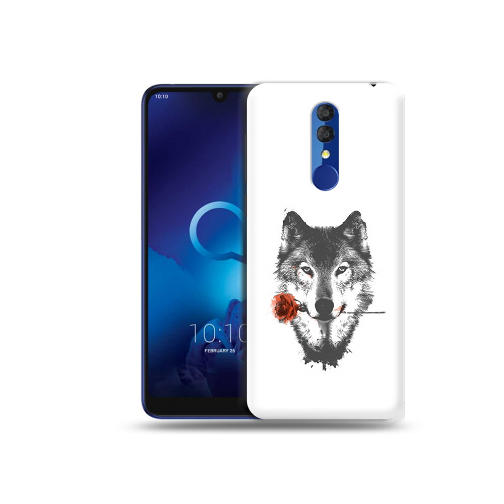 

Чехол MyPads Tocco для Alcatel 3L 5039D (2019) волк с розой (PT227139.667.270), Прозрачный, Tocco