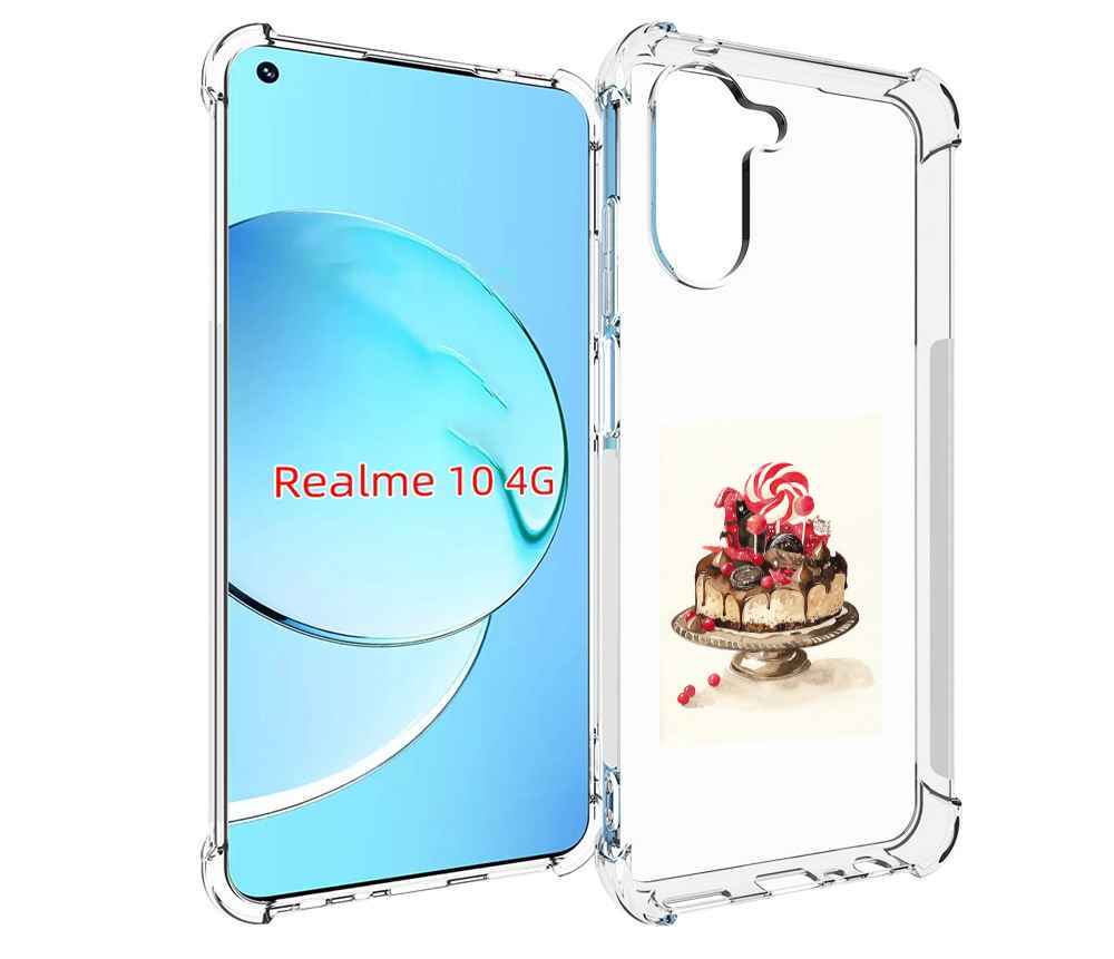 

Чехол MyPads вкусный торт для Realme 10, Прозрачный, Tocco