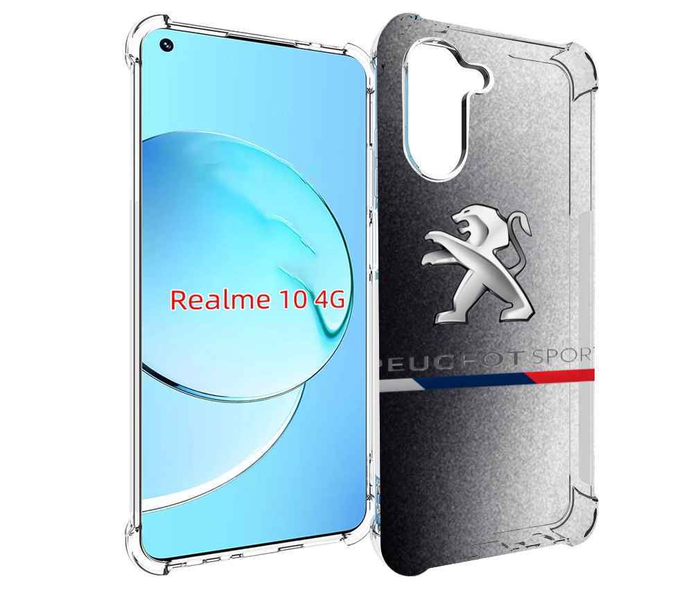 

Чехол Mypads Peugeot 1 Для Realme 10, Прозрачный, Tocco