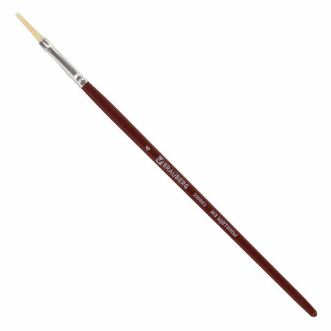 

Кисть Brauberg щетина, плоская, №4, 200882, 30 шт, Коричневый