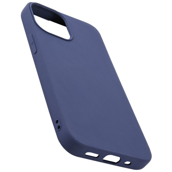 

Силиконовый чехол с микрофиброй Borasco для iPhone 13 mini Синий, iPhone 13 mini
