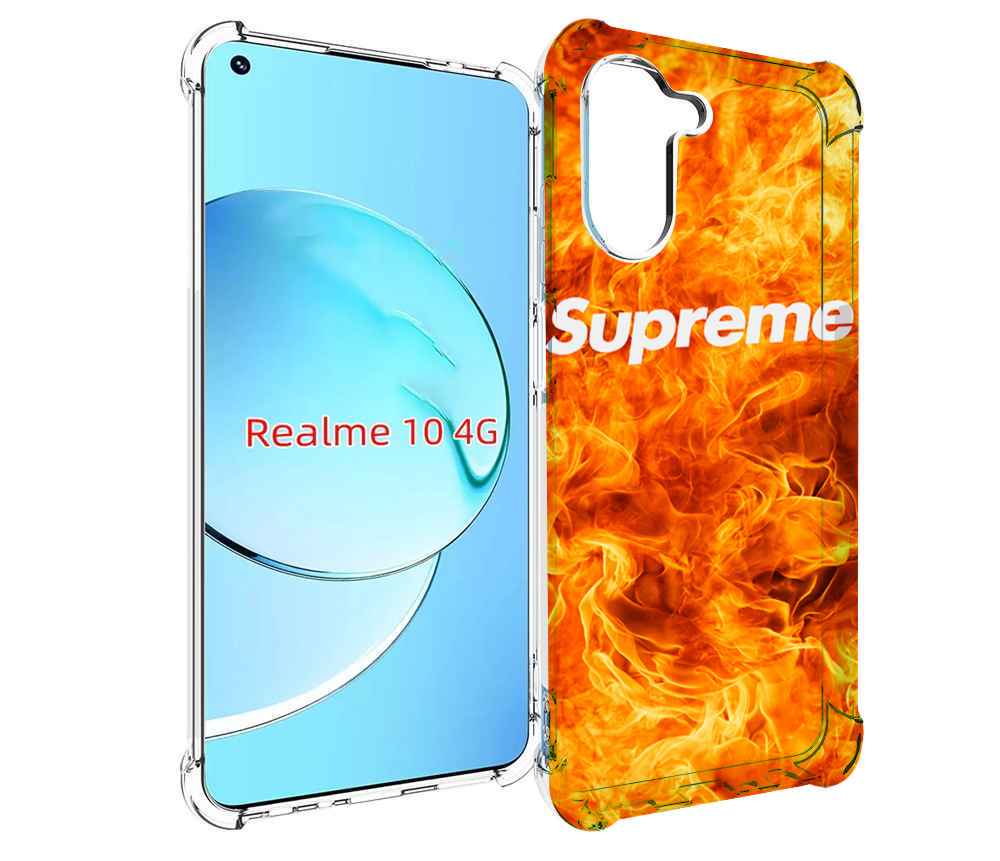 

Чехол MyPads пламя-пламенное суприм для Realme 10, Прозрачный, Tocco