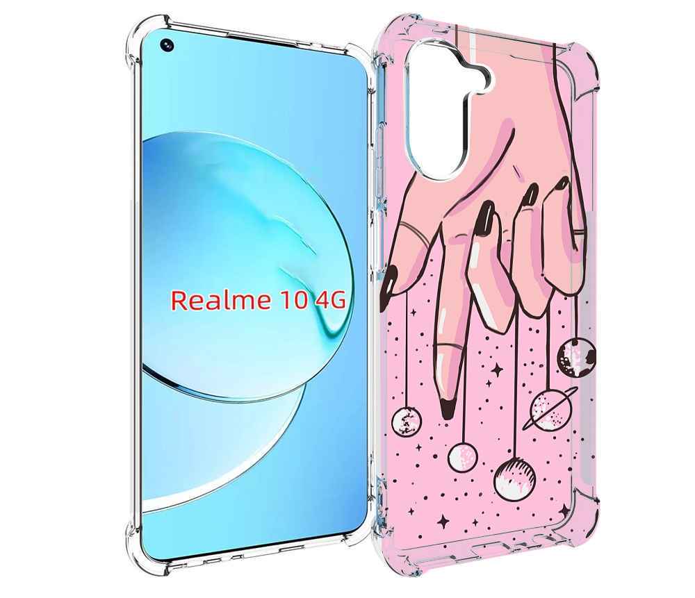 

Чехол MyPads планеты-на-пальцах для Realme 10, Прозрачный, Tocco