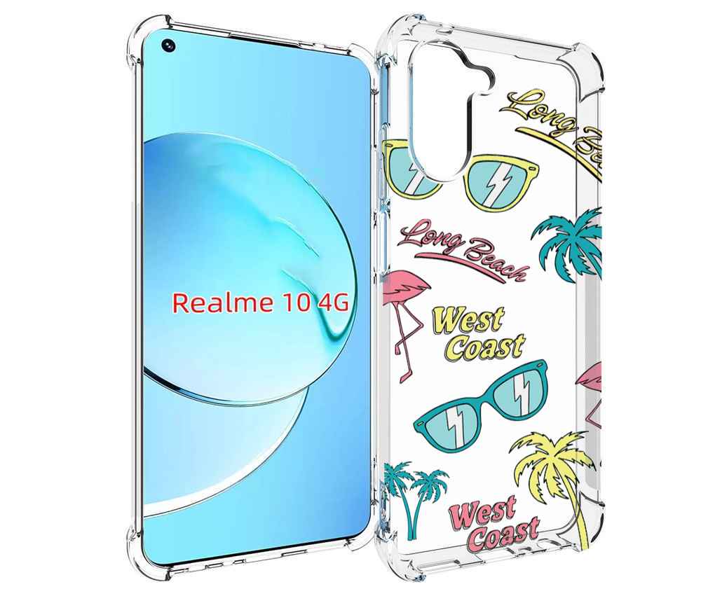 

Чехол MyPads пляжные-декорации для Realme 10, Прозрачный, Tocco