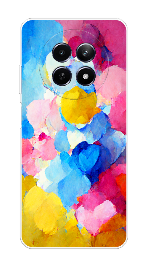 

Чехол на Realme 12 5G "Яркие пятна", Синий;голубой;желтый;розовый, 2516450-1