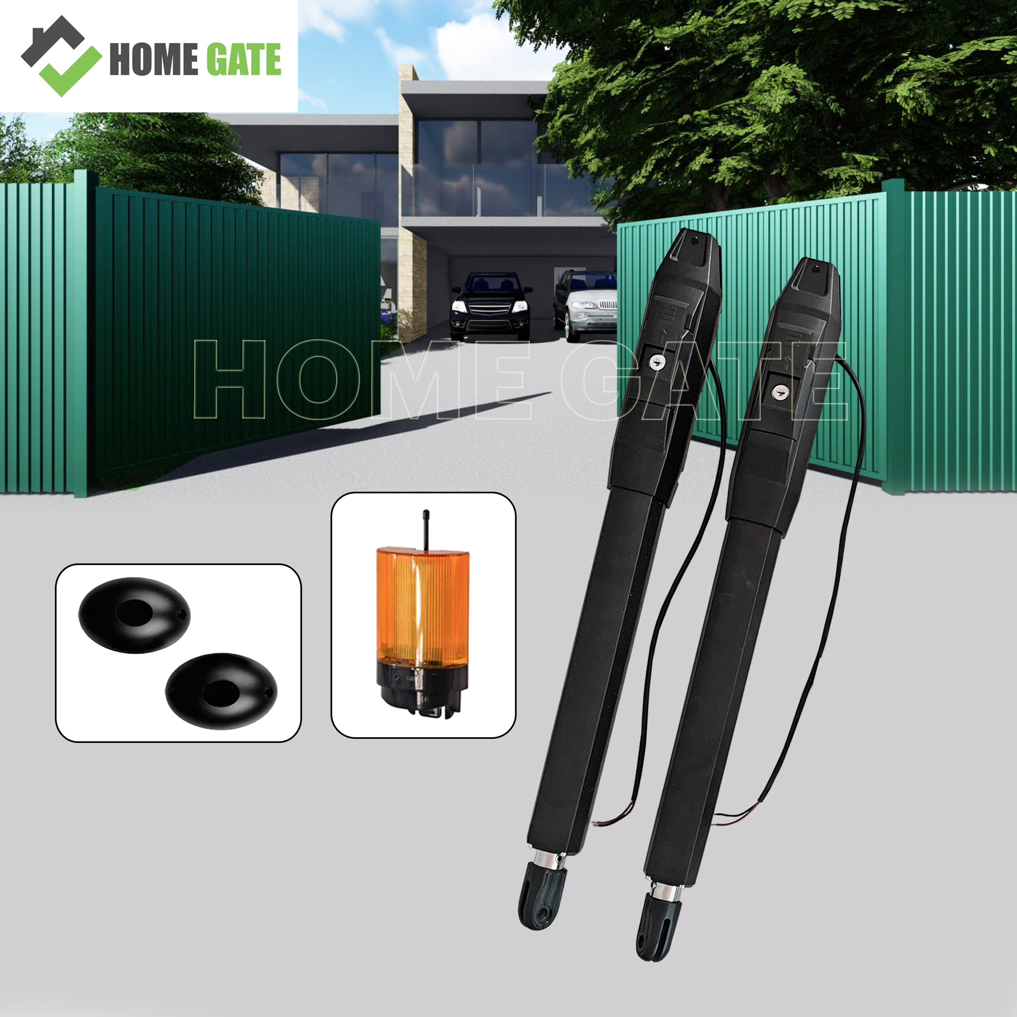 

Привод для распашных ворот Home Gate SW230DC + фотоэлемент + сигнальная лампа, SW230DCY119Y430