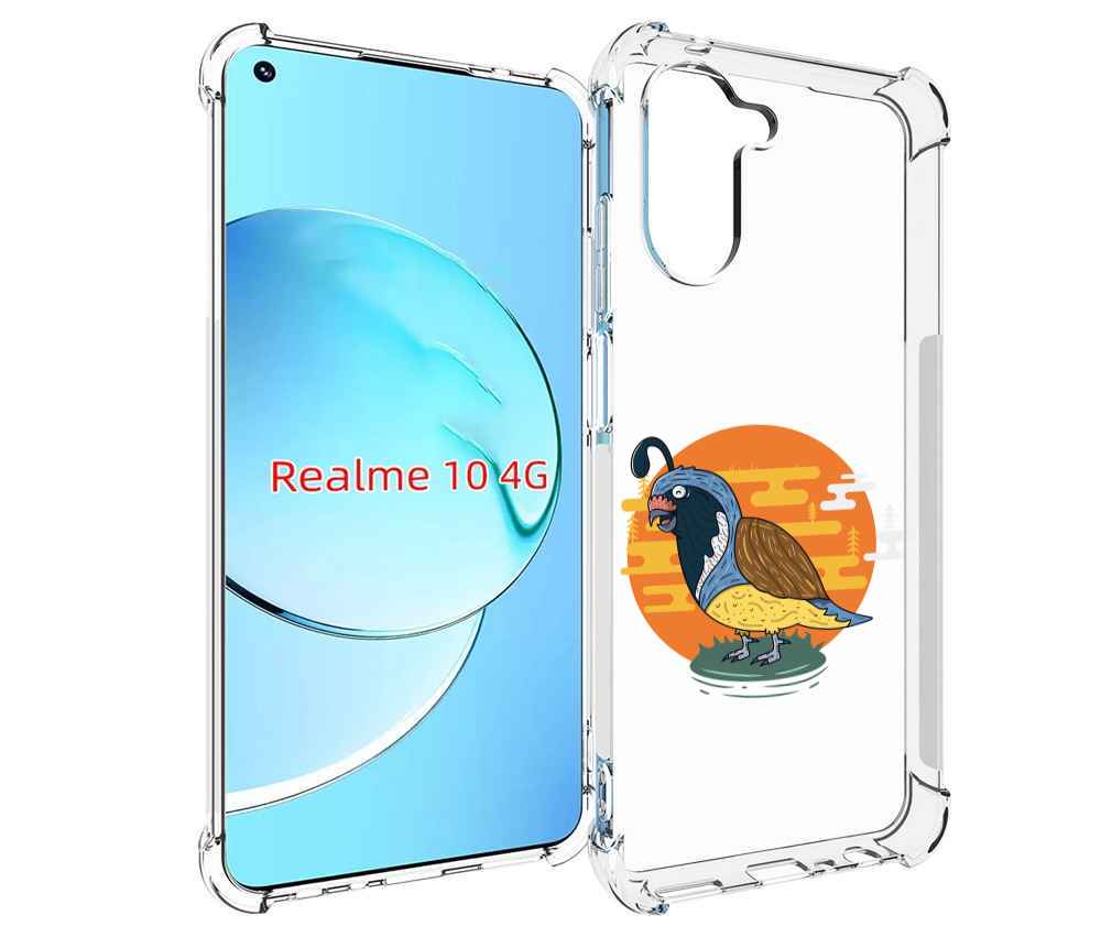 

Чехол MyPads попугай-на-острове для Realme 10, Прозрачный, Tocco