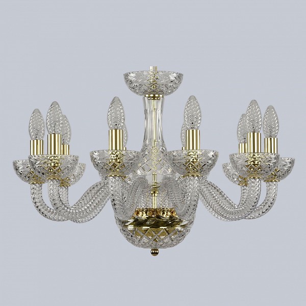 фото Подвесная люстра ivele crystal 1310/10/195 g cl/clear/m-1f bohemia ivele crystal