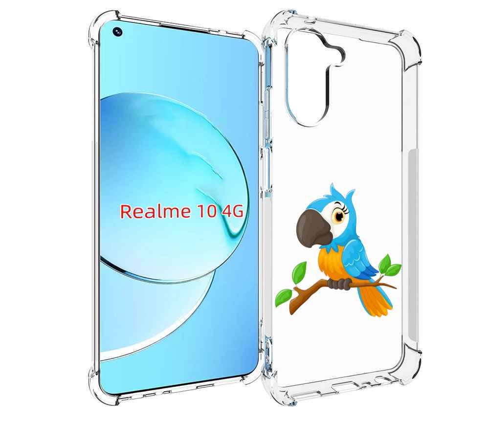 

Чехол MyPads попугайчик детский для Realme 10, Прозрачный, Tocco