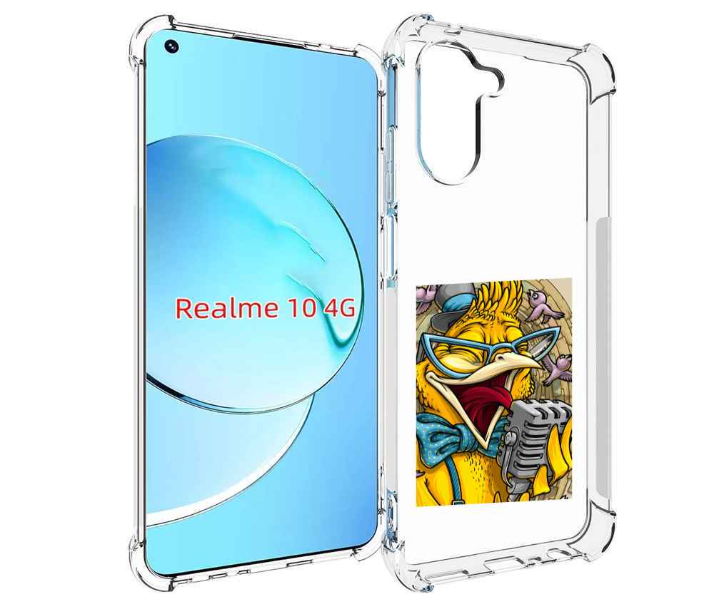 

Чехол MyPads поющая птичка для Realme 10, Прозрачный, Tocco