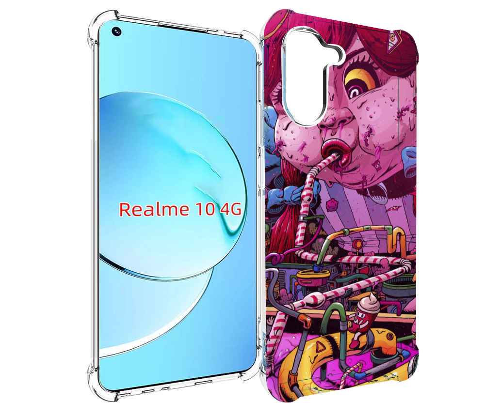 

Чехол MyPads прикольная сладкая картинка для Realme 10, Прозрачный, Tocco