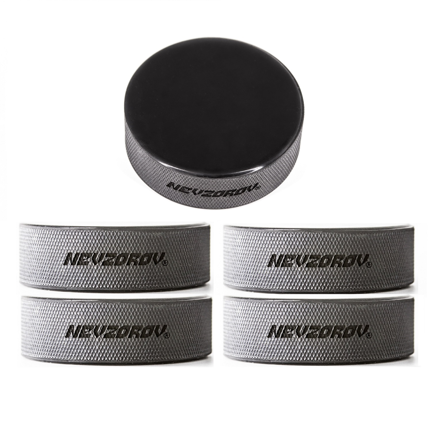 Хоккейная шайба Nevzorov Team 168 г диаметр 76 мм комплект 5 штук