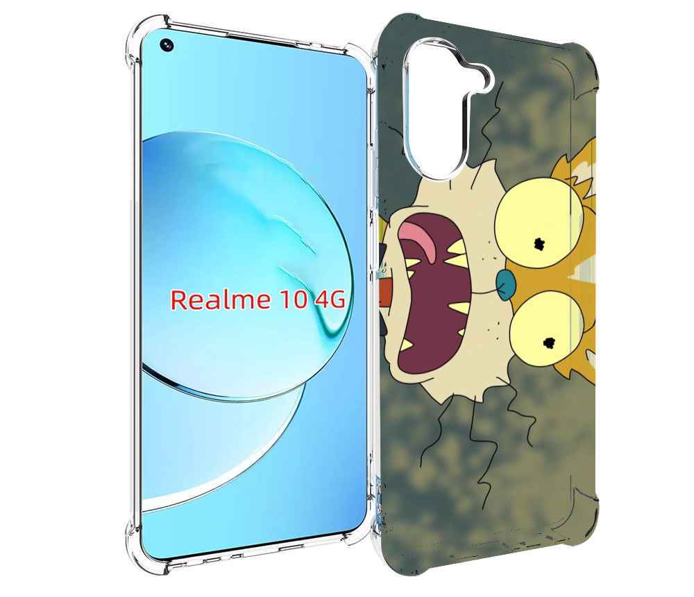 

Чехол MyPads пугливый кот для Realme 10, Прозрачный, Tocco