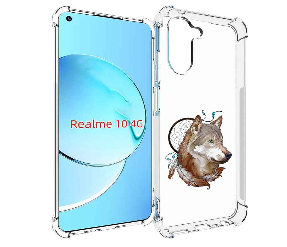 

Чехол MyPads волк и ловец снов для Realme 10, Прозрачный, Tocco