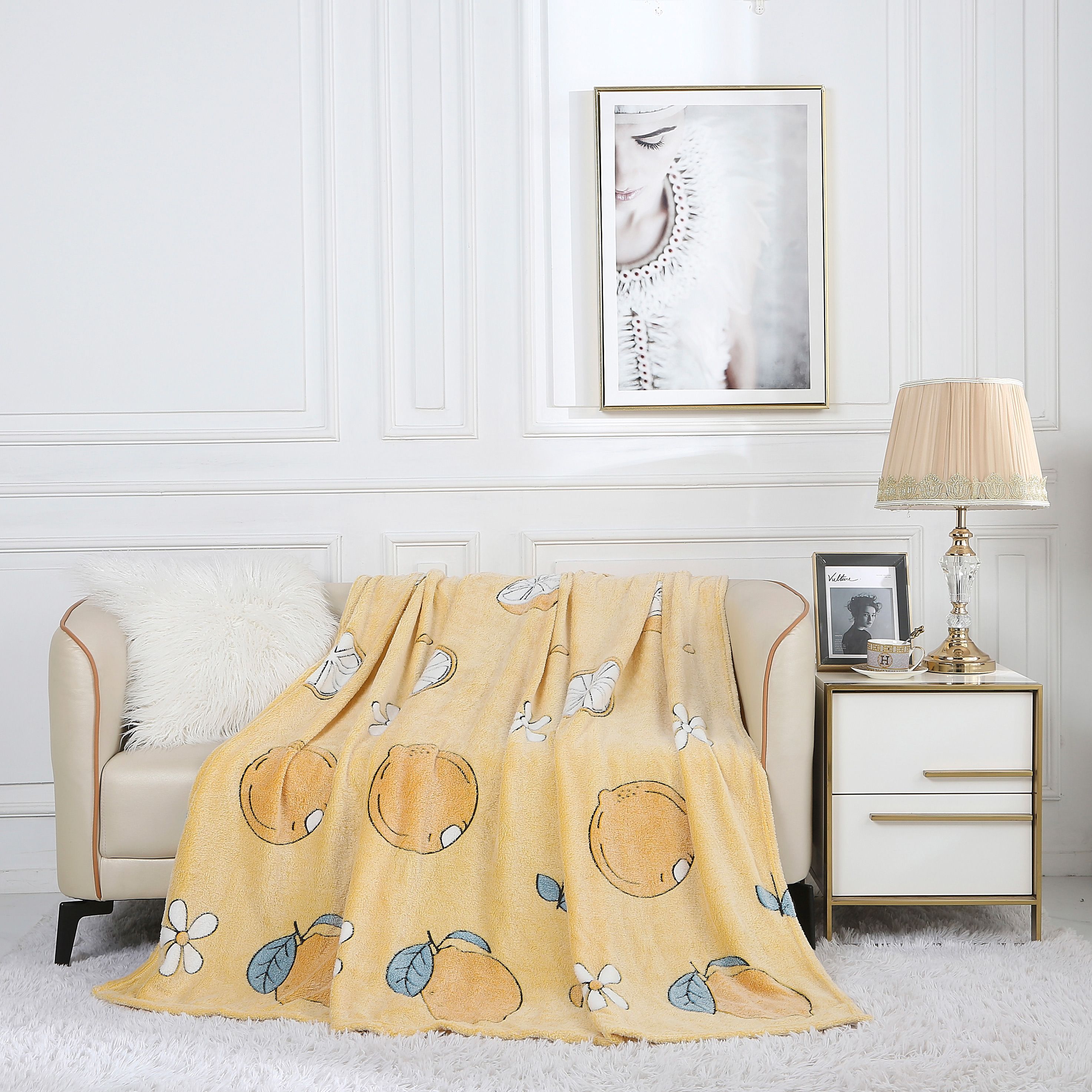 

Плед евро 200х220 покрывало на кровать Cleo Home Bamboo Collection в атласной ленте, Bamboo Collection LA
