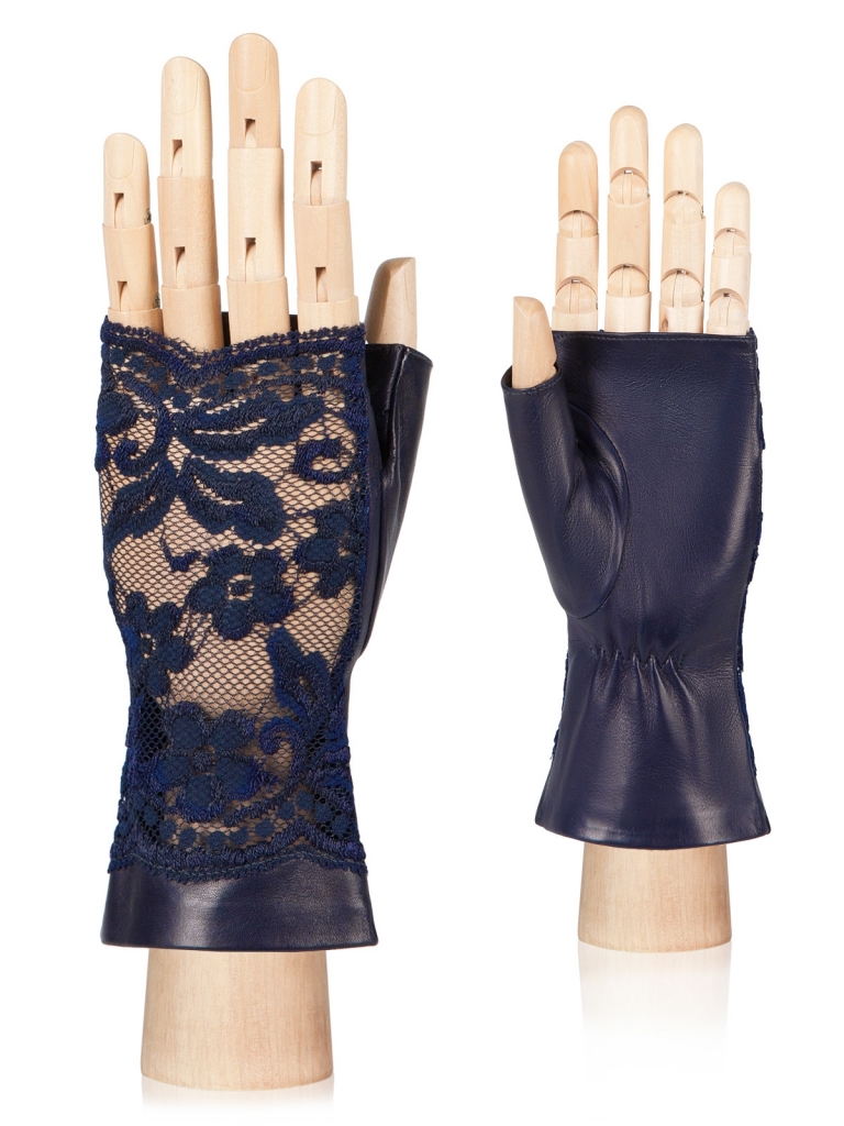 

Митенки женские Eleganzza 01-00033976 синие, р. 6.5, Синий, 01-00033976