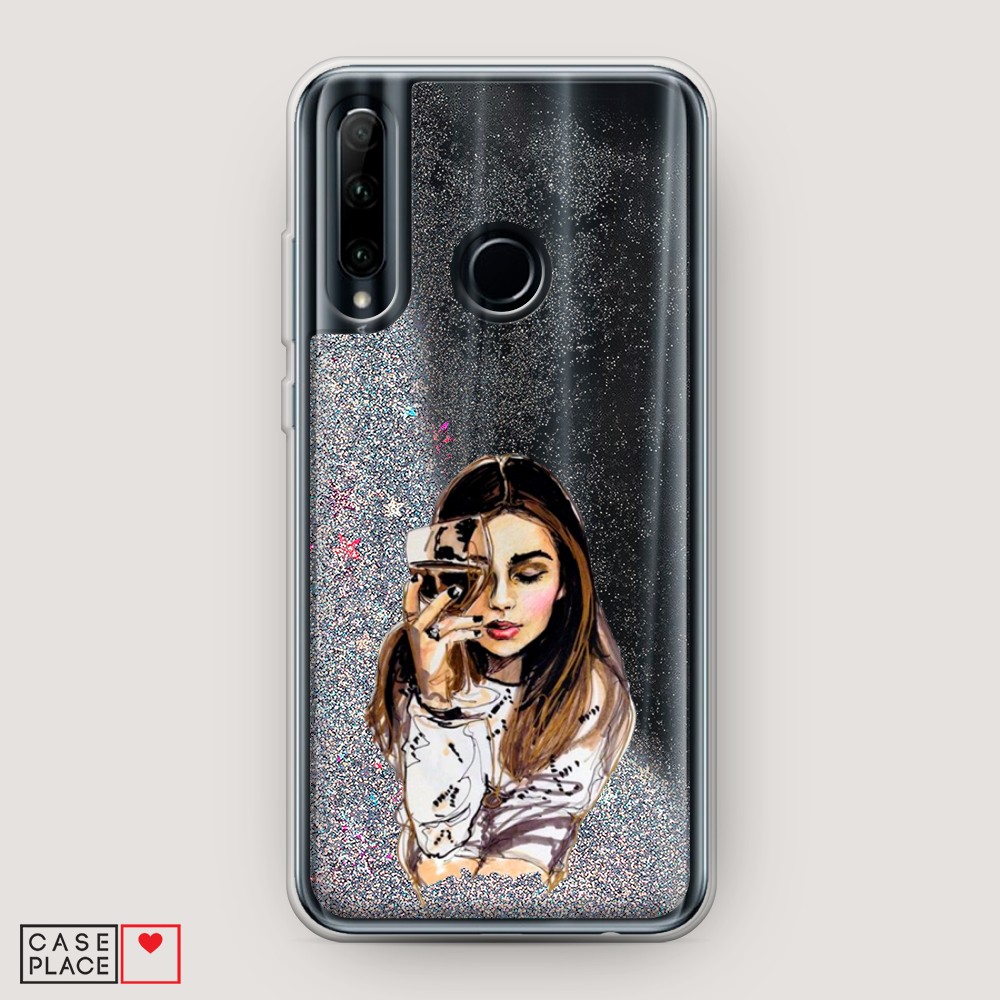 

Чехол Awog на Honor 20 lite/Honor 10i/20e/P Smart Plus 2019 "Девушка с бокалом", Разноцветный, 69291-1