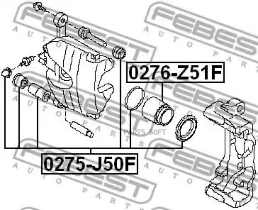 

FEBECT 0275J50F Ремкомплект тормозного суппорта | перед прав/лев |