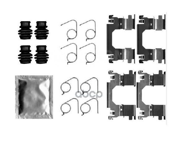DELPHI Пружины прижимные дисковых колодок с пыльниками к-т.HYUNDAI/KIA перед.