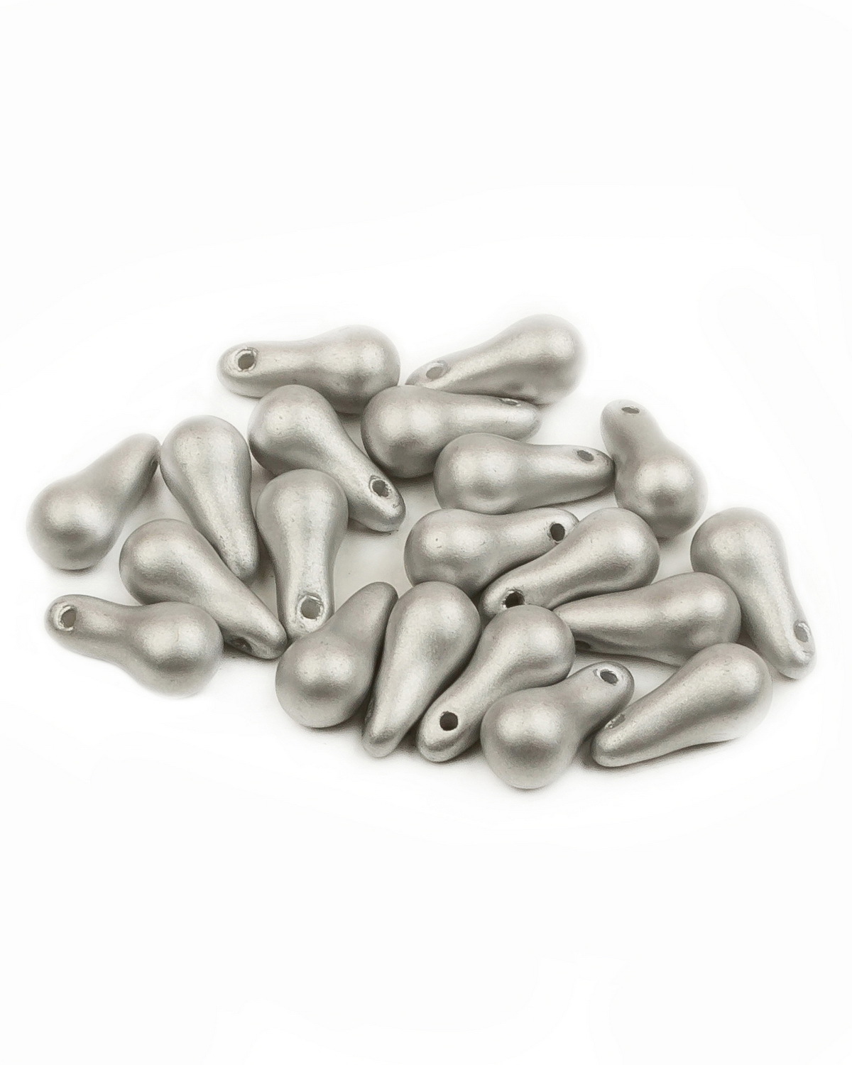 

Чешские бусины Czech Beads Bulb Beads, 5х10 мм, Alabaster Metallic Silver 20 шт, Разноцветный, Bulb Beads