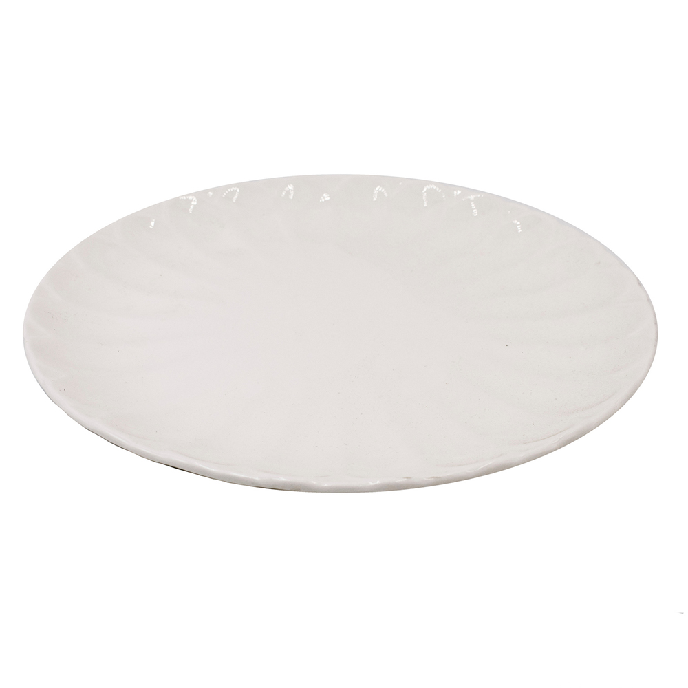 фото Сервировочная тарелка круглый веер, керамическая, круглая, белый, 26х2х26 см, mm-plt-77 marma