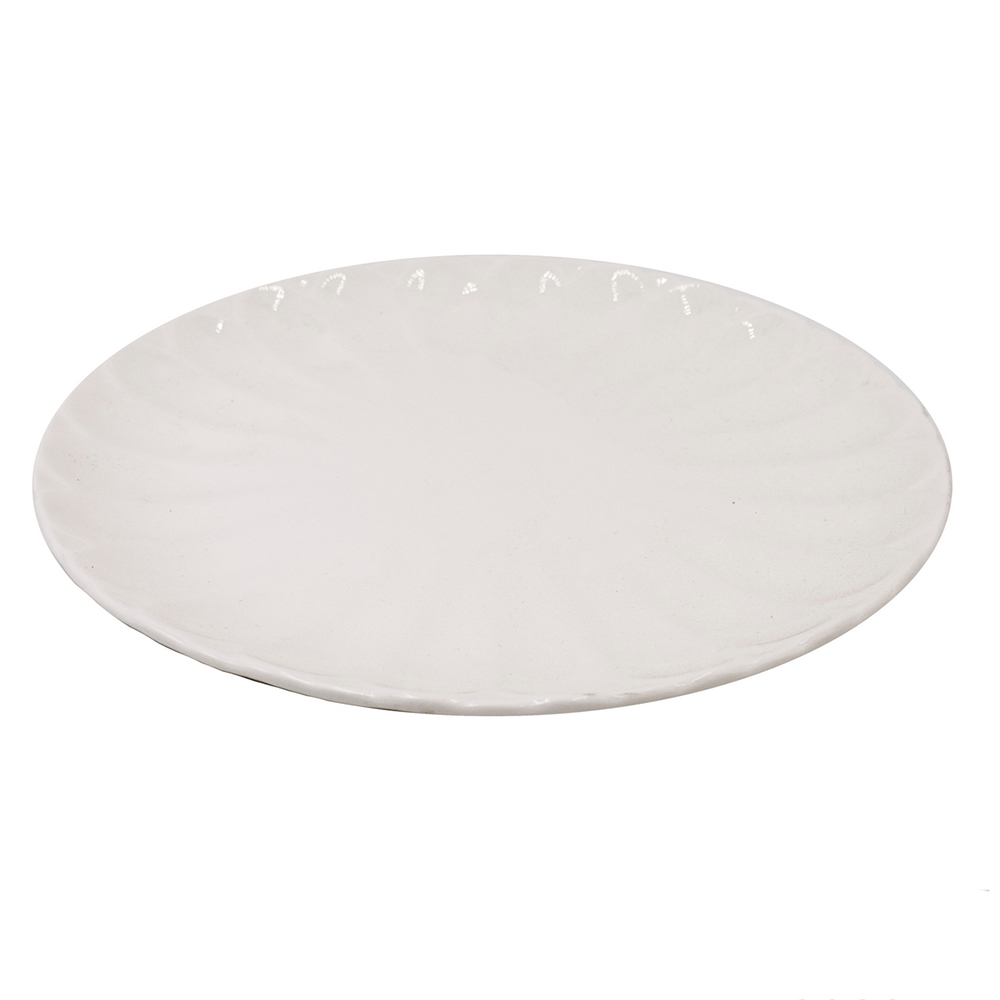 фото Сервировочная тарелка круглый веер, керамическая, круглая, белый, 20х2х20 см, mm-plt-76 marma