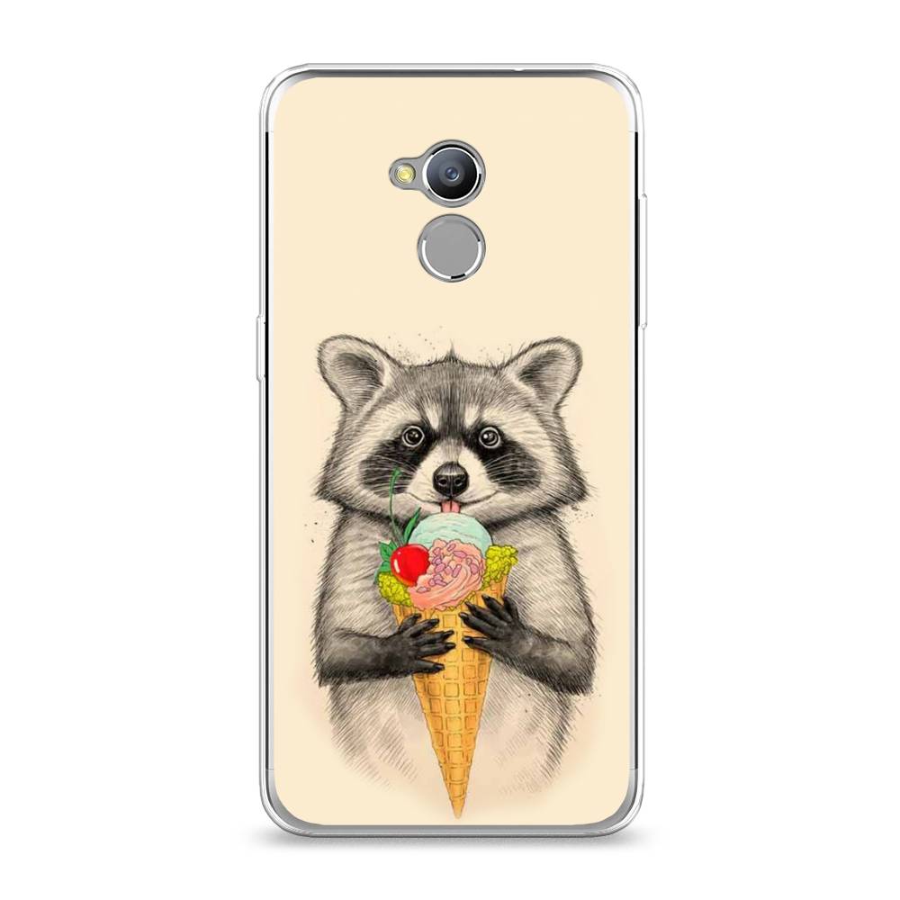 

Чехол Awog на ZTE Blade V7 Lite / ЗТЕ Блэйд V7 Lite "Енот с мороженым", 130450-10
