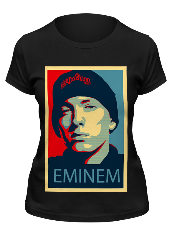 

Футболка женская Printio Eminem черная XL, Черный, Eminem