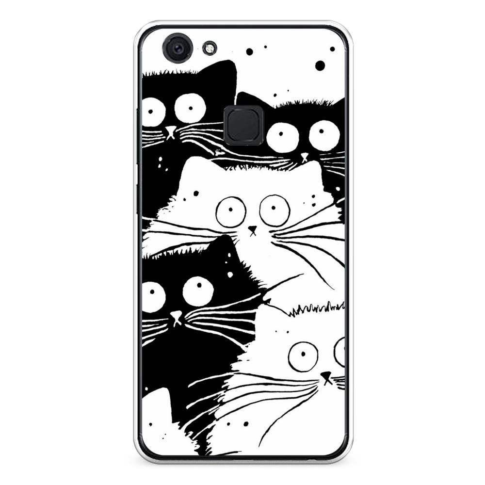 

Чехол Awog на Vivo V7 "Коты черно-белые", Разноцветный, 260450-2