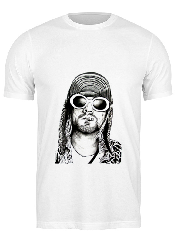 

Футболка мужская Printio Kurt cobain белая XL, Белый, Kurt cobain