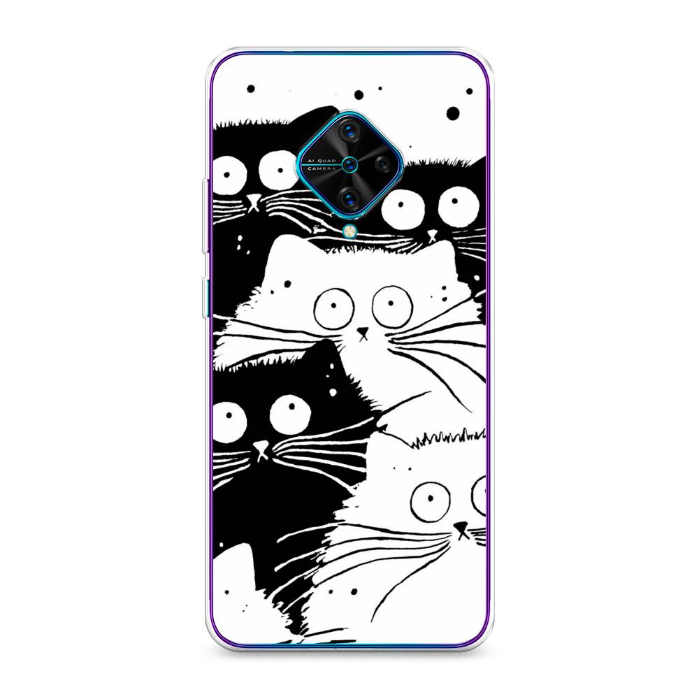 

Чехол Awog на Vivo Y9s "Коты черно-белые", Разноцветный, 262450-2